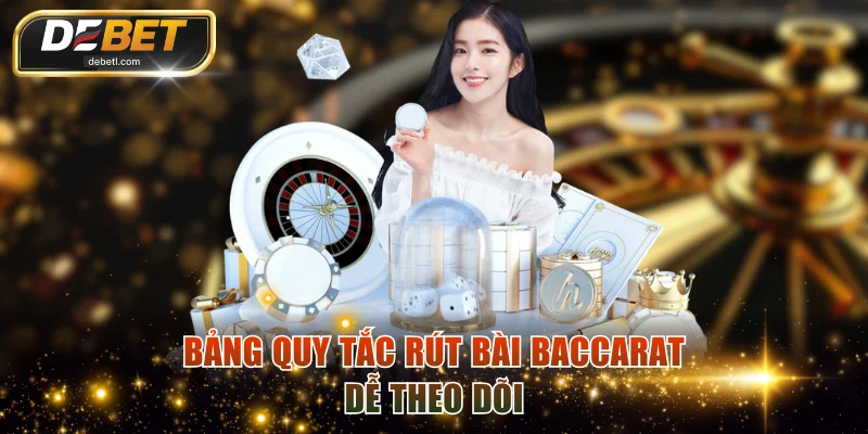 Bảng quy tắc rút bài Baccarat dễ theo dõi