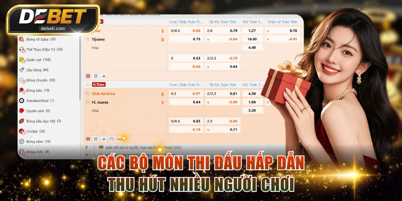Các bộ môn thi đấu hấp dẫn thu hút nhiều người chơi