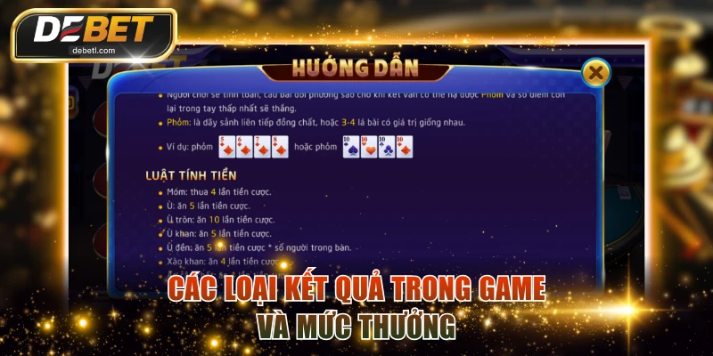 Các loại kết quả trong game và mức thưởng