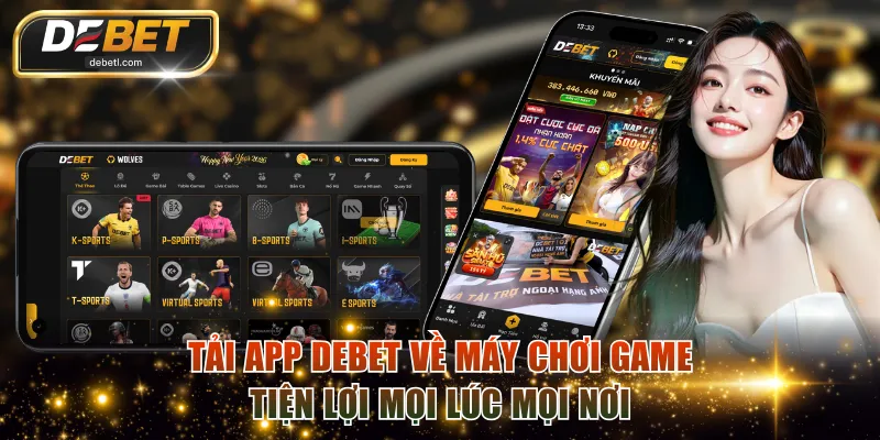 Tải app DEBET về máy chơi game tiện lợi mọi lúc mọi nơi